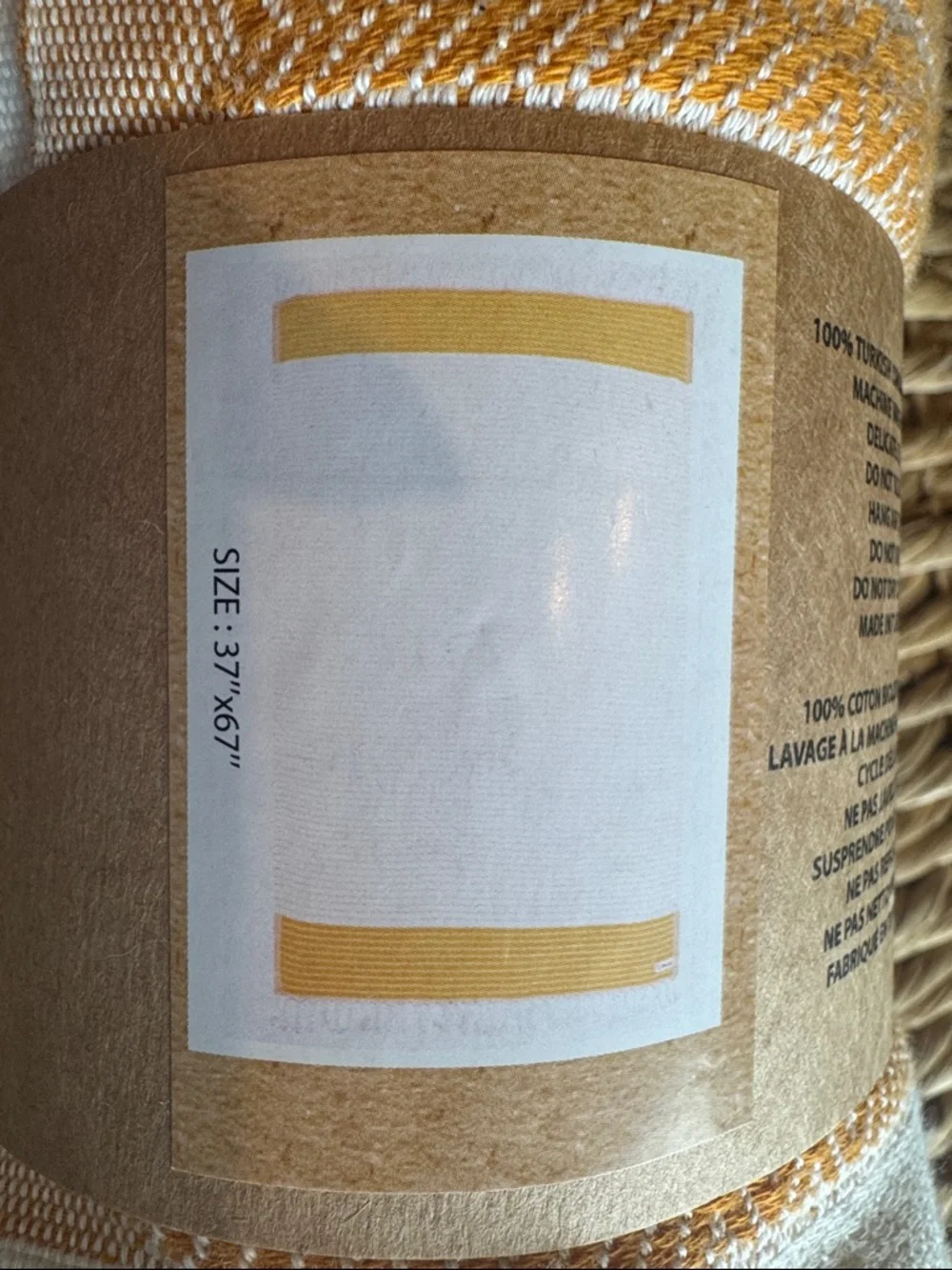 Sand Cloud Mustard & White Turkish Beach Towel